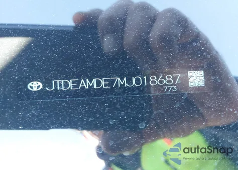 2021 Toyota Corolla Hybrid Le z USA, uszkodzony, nr VIN JTDEAMDE7MJ018687